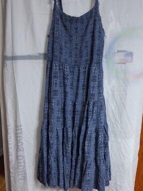 Sonoma Blue Embroidered Midi Dress